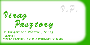 virag pasztory business card