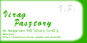 virag pasztory business card